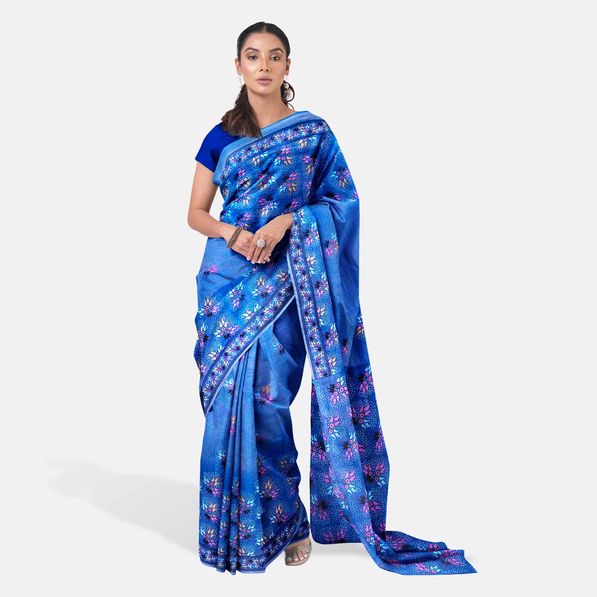 Multicolor Digital Print Saree